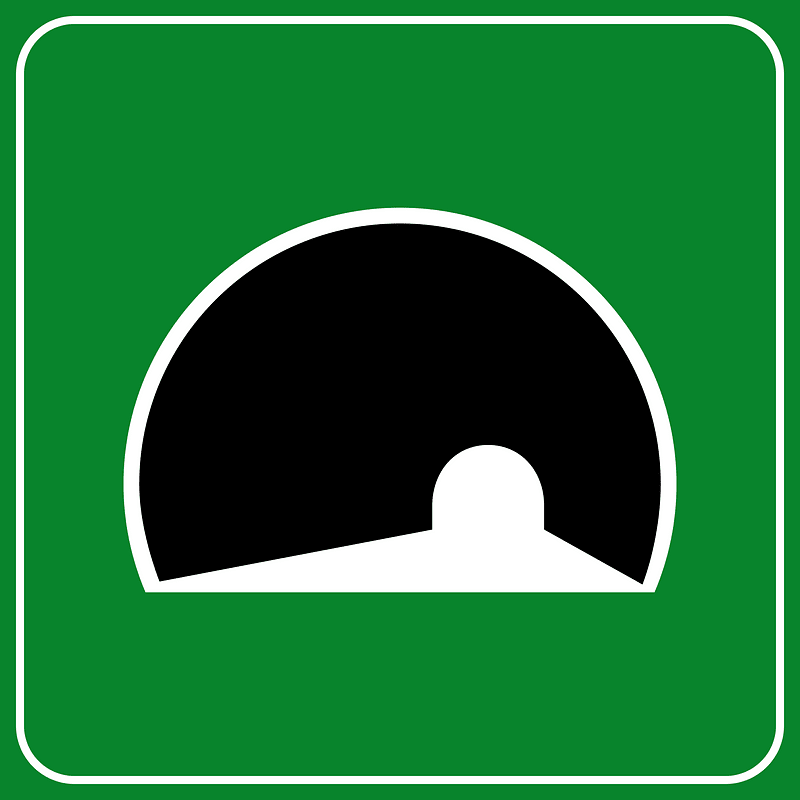 Tunnel sign in Italy