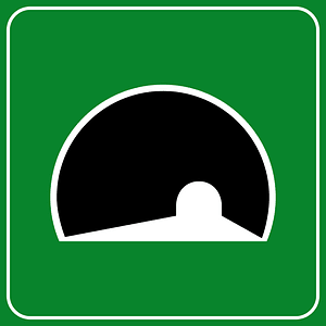 Tunnel sign in Italy