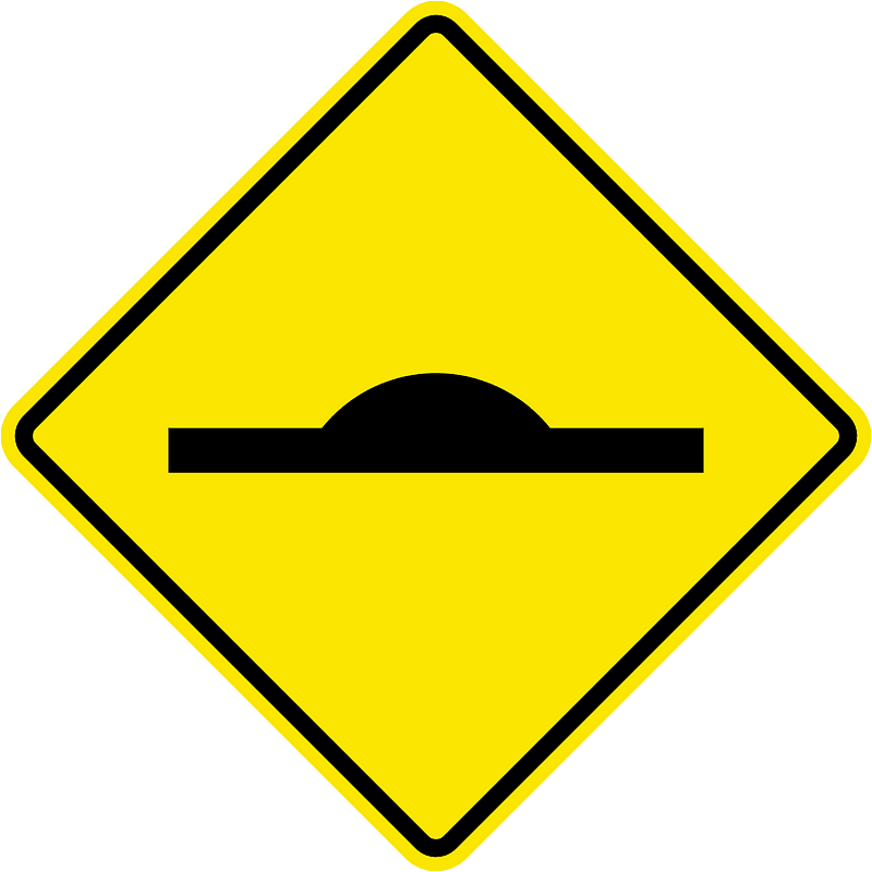 Bump in road sign in Jamaica