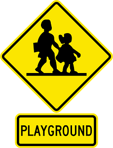Children / playground ahead sign in Jamaica