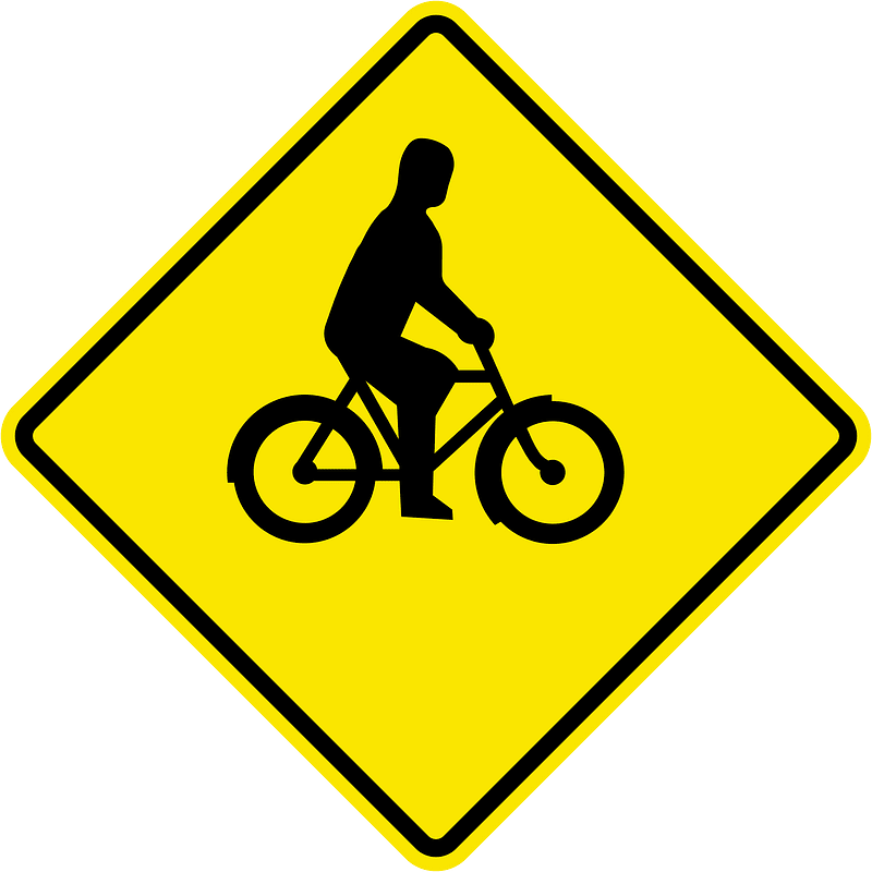Cyclists crossing sign in Jamaica