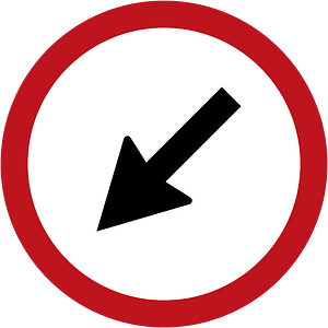 Keep right (or left) sign in Jamaica