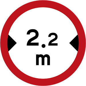 Maximum width sign in Jamaica
