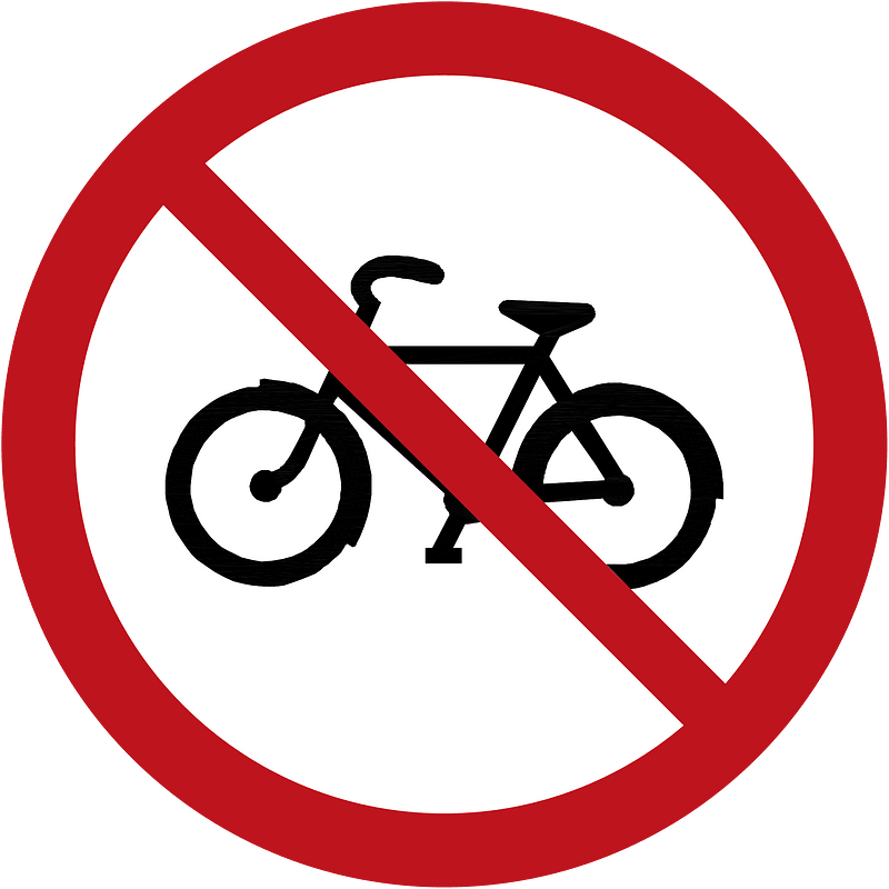 No bicycles sign in Jamaica