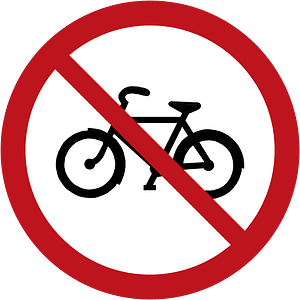 No bicycles sign in Jamaica