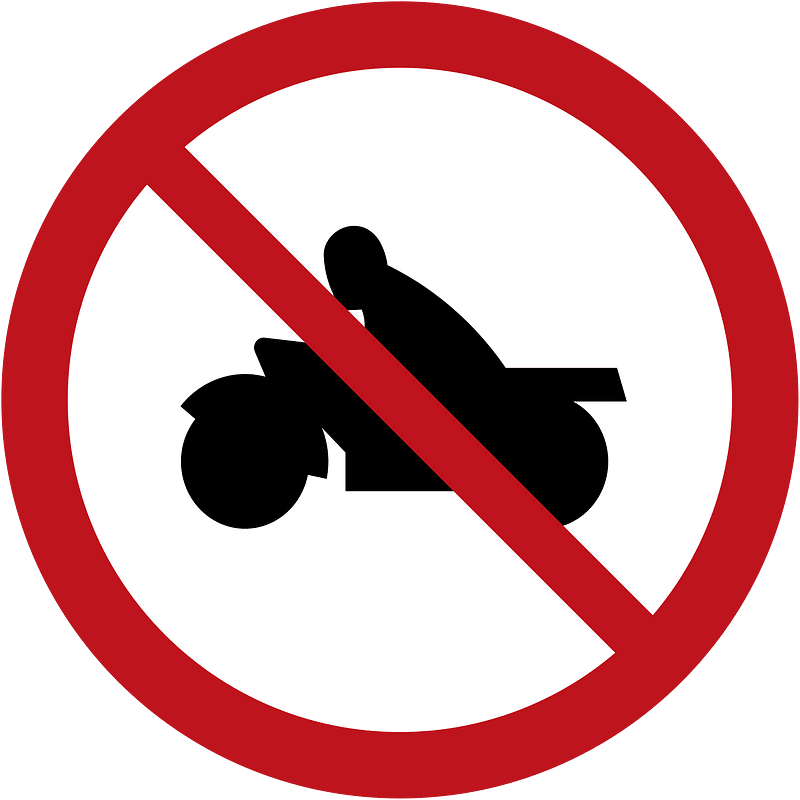No motorcycles sign in Jamaica