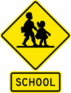 School zone sign in Jamaica