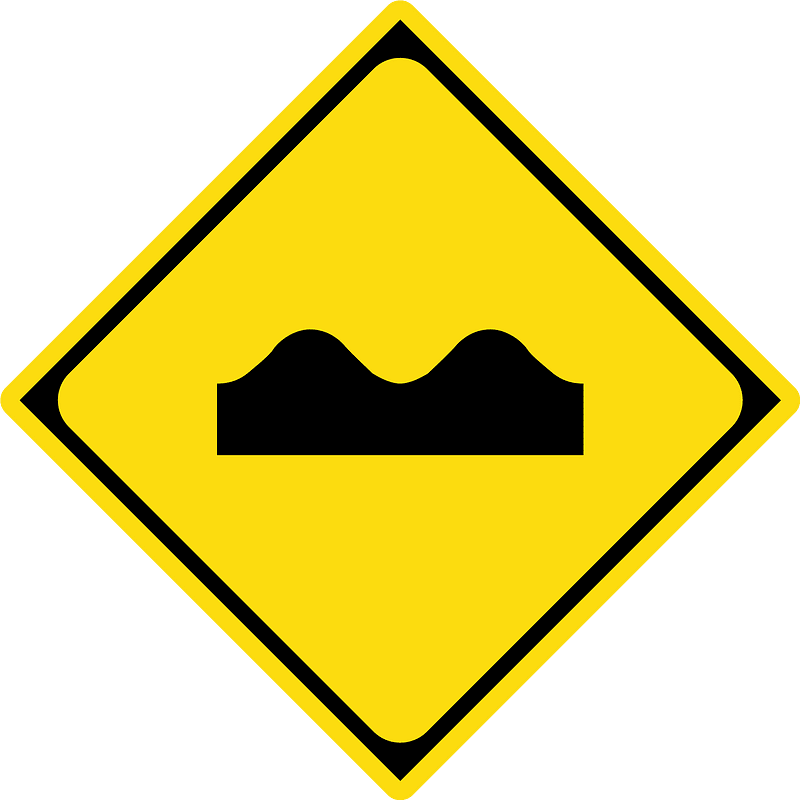 Bump in road sign in Japan