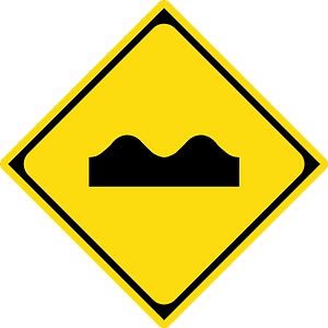 Bump in road sign in Japan