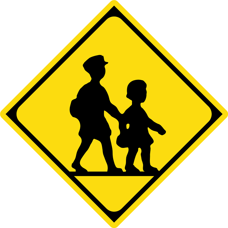 Children / playground ahead sign in Japan