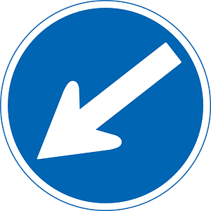 Keep right (or left) sign in Japan