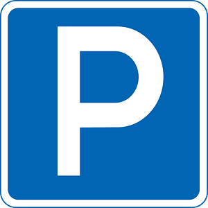 Parking zone sign in Japan