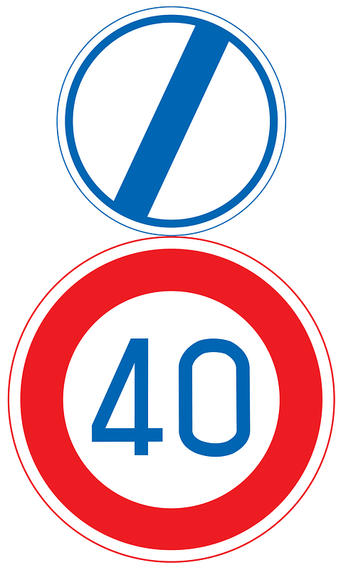 Speed restriction ends sign in Japan