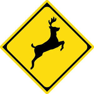 Wild animals sign in Japan