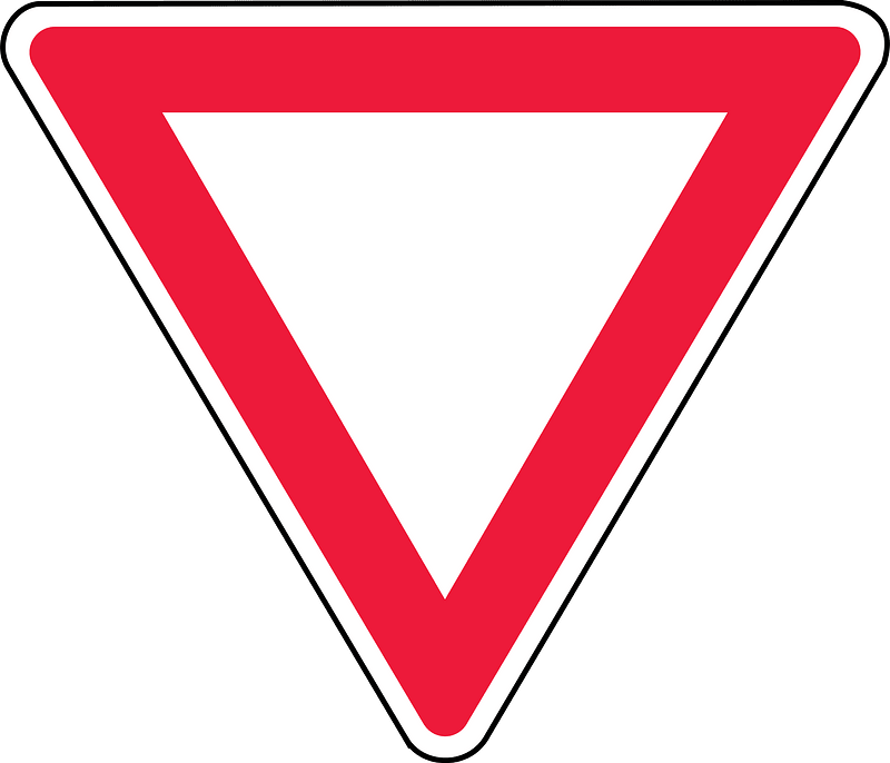 Give Way / Yield sign in Latvia