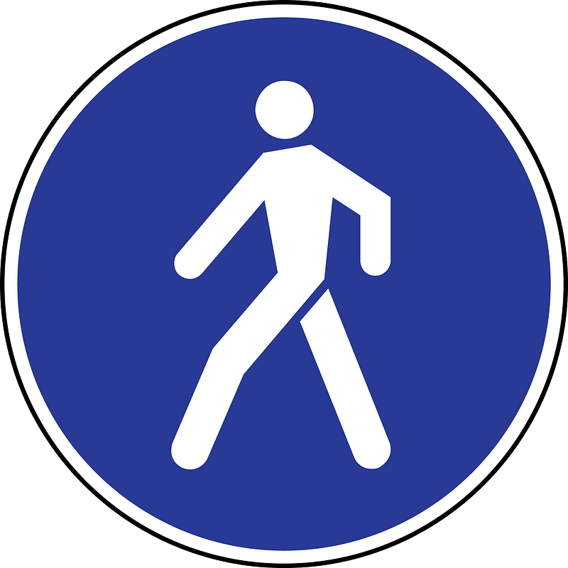 Pedestrians only sign in Latvia