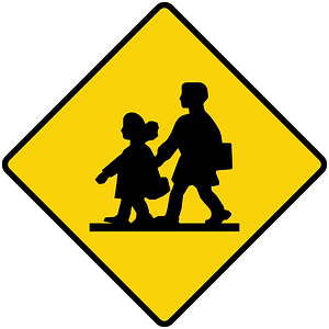 Children / playground ahead sign in Liberia