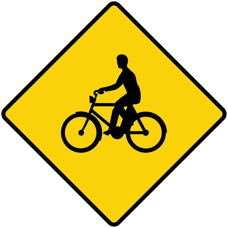 Cyclists crossing sign in Liberia