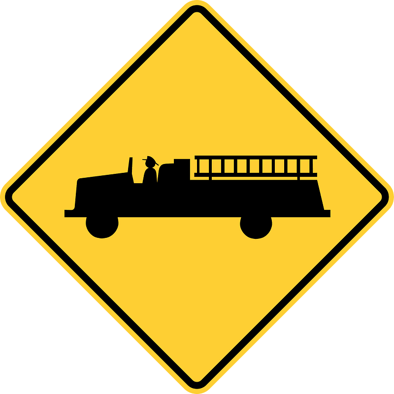 Emergency vehicles sign in Liberia