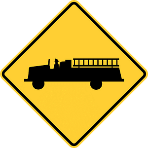 Emergency vehicles sign in Liberia