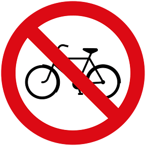 No bicycles sign in Liberia