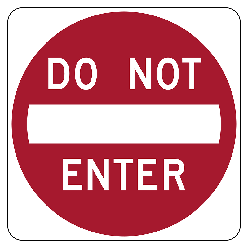 No entry sign in Liberia