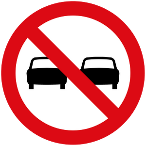 No overtaking sign in Liberia