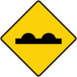 Uneven surface sign in Liberia