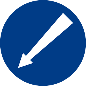 Keep right (or left) sign in Malaysia
