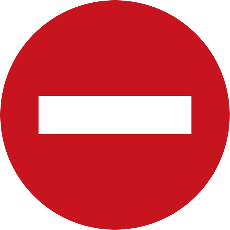 No entry sign in Malaysia