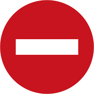 No entry sign in Malaysia