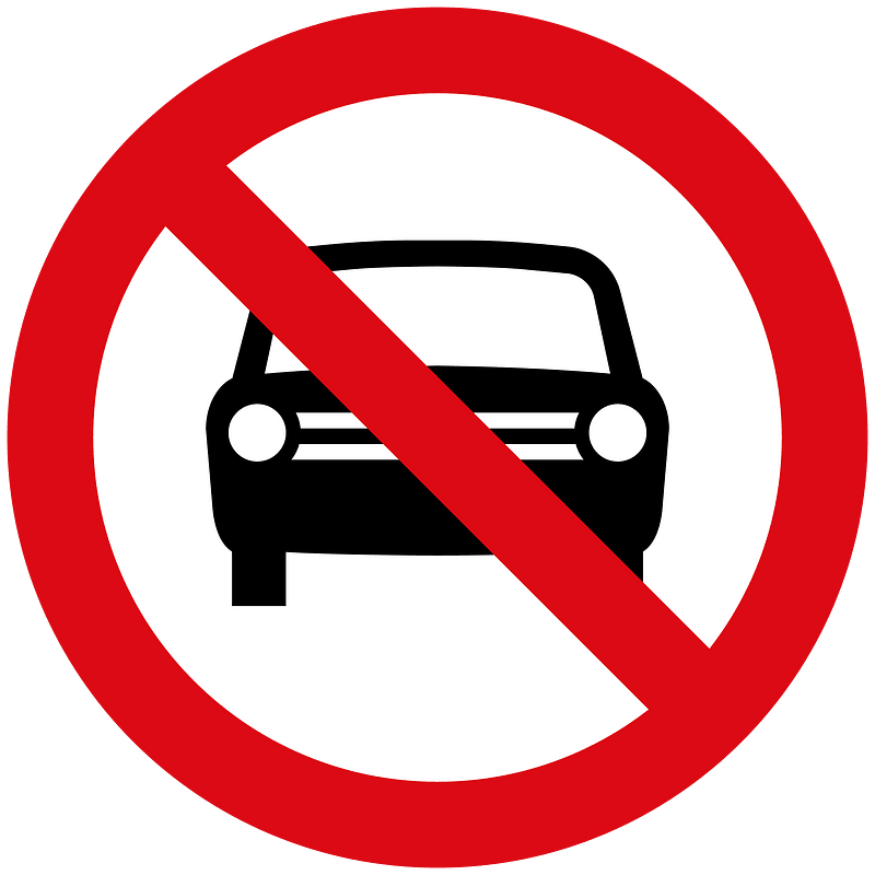 No motor vehicles sign in Malaysia