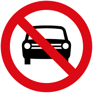 No motor vehicles sign in Malaysia