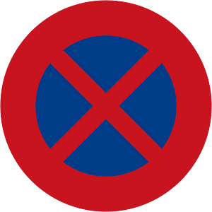 No stopping sign in Malaysia
