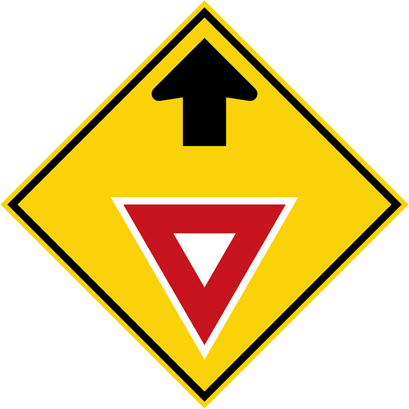 Yield/Give Way sign ahead sign in Malaysia