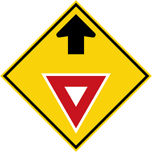 Yield/Give Way sign ahead sign in Malaysia