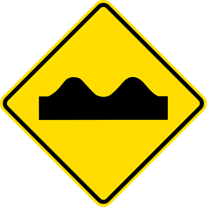 Bump in road sign in Mexico