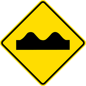 Bump in road sign in Mexico