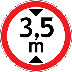 Maximum height sign in Moldova