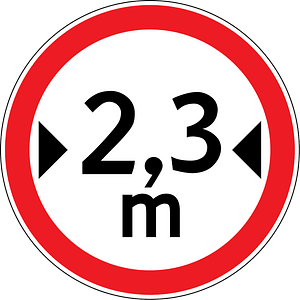 Maximum width sign in Moldova