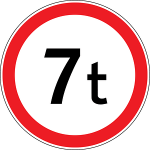 Maximum weight sign in Moldova