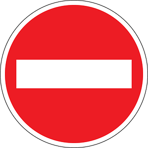 No entry sign in Moldova