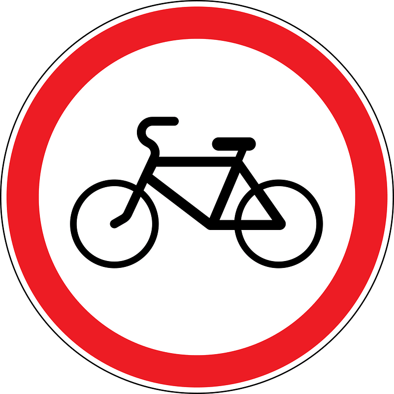 No bicycles sign in Moldova