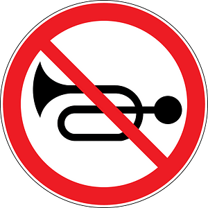 No horns or excessive motor noise sign in Moldova