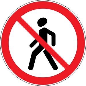 No pedestrians sign in Moldova
