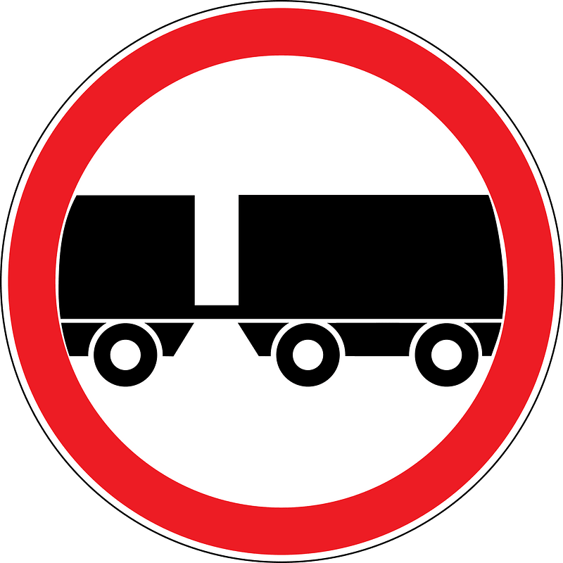 No trailers sign in Moldova