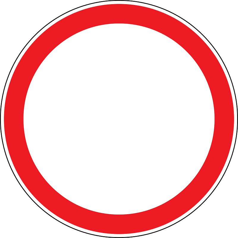 No vehicles sign in Moldova