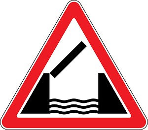 Opening or swing bridge sign in Moldova