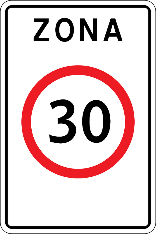 Speed limit zone sign in Moldova