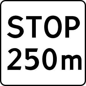Stop ahead sign in Moldova